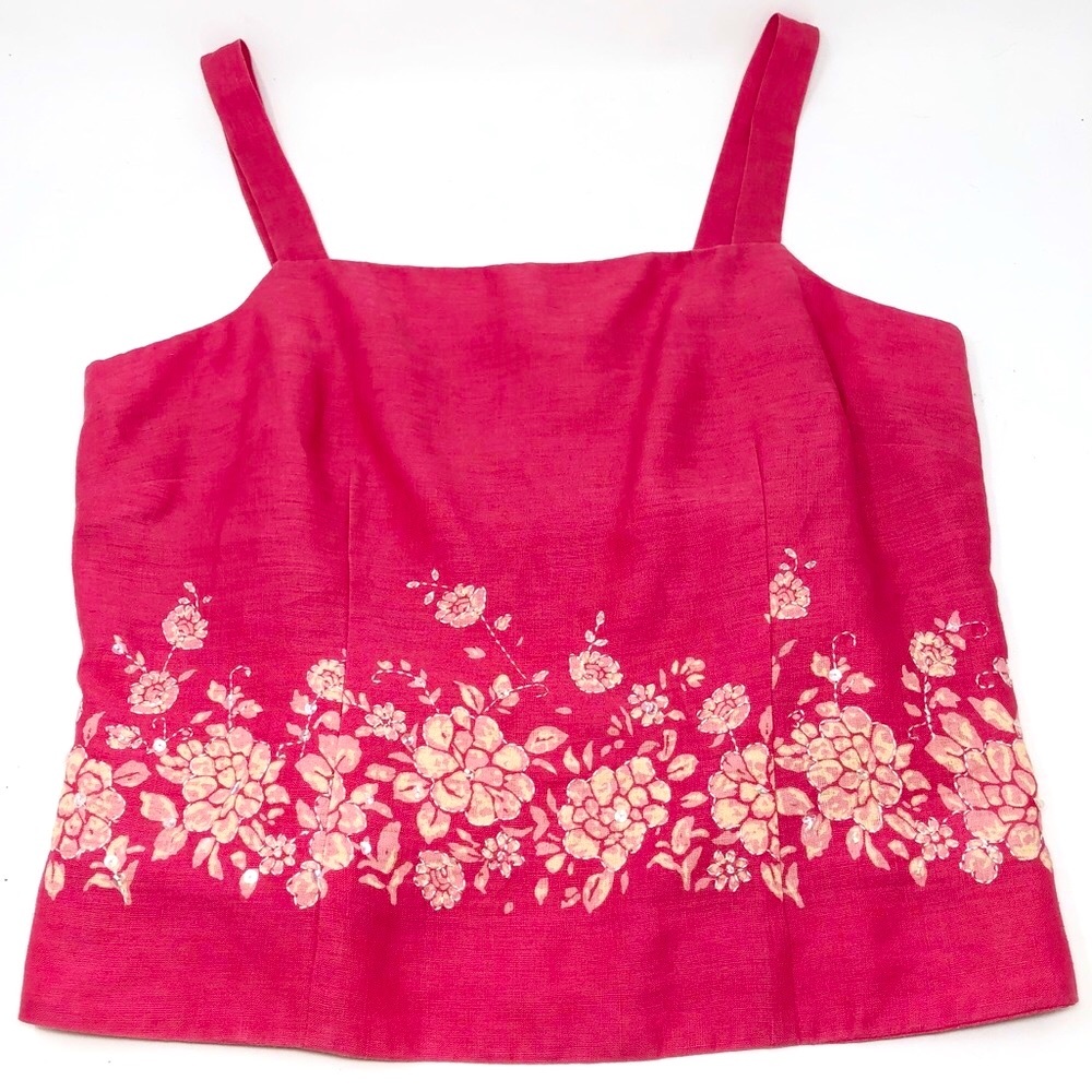 ANN TAYLOR Salmon Floral Cami & Maxi Skirt Set-8 - Picture 3 of 9